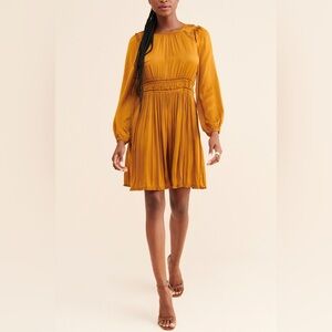 Anthropologie Maeve Saniya Gold Mini Dress